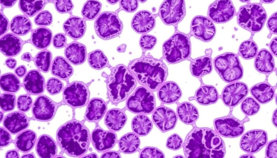 Microscopic view of stained tissue cells related to Datroway FDA approval.