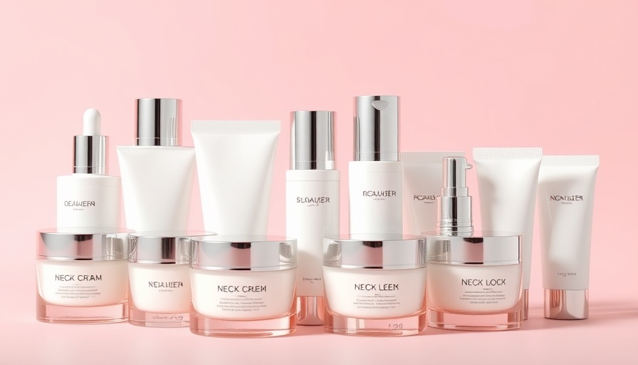 High-end neck creams on pastel background for best neck creams