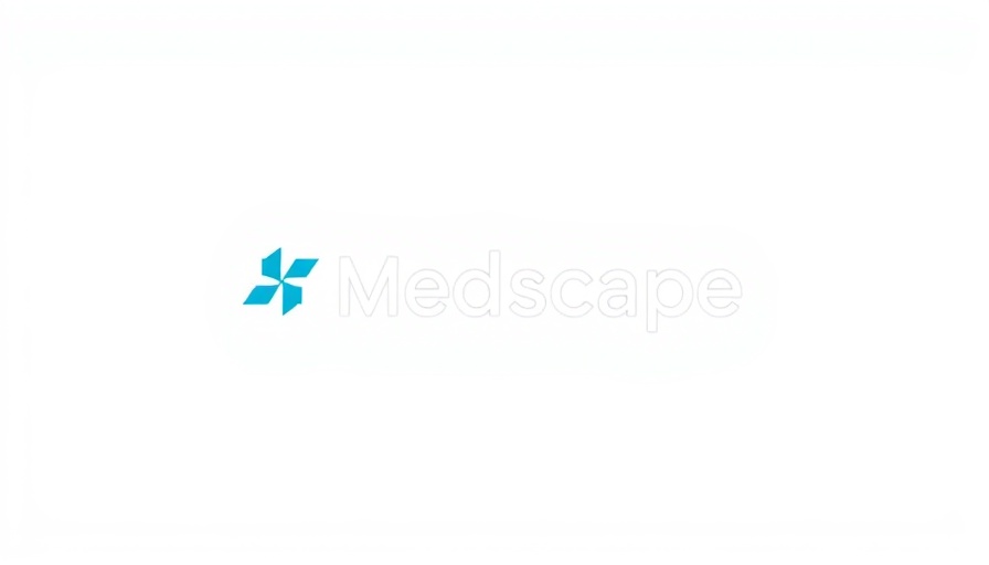 Minimalistic Medscape logo on white background