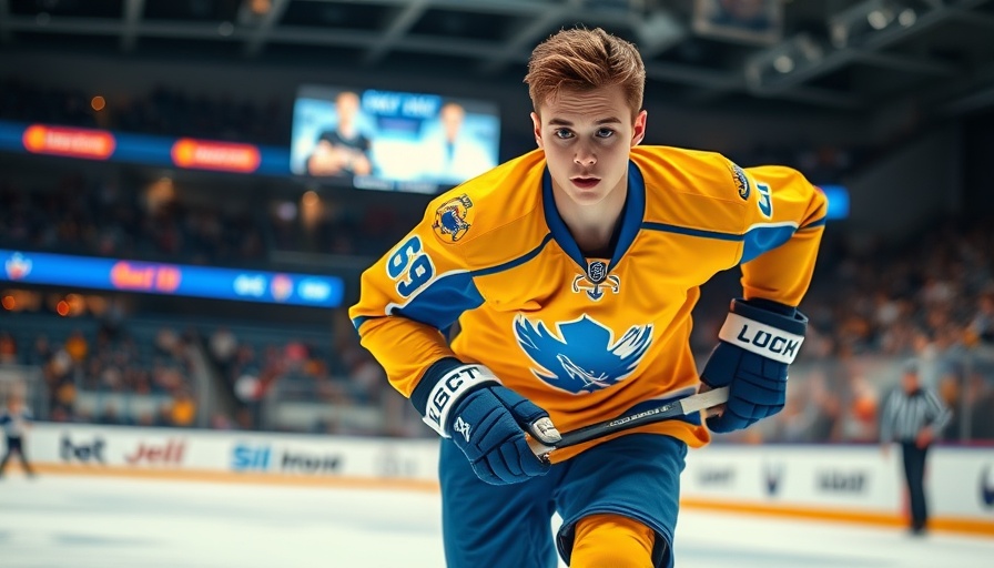 Young hockey player skating during NHL Entry Draft event