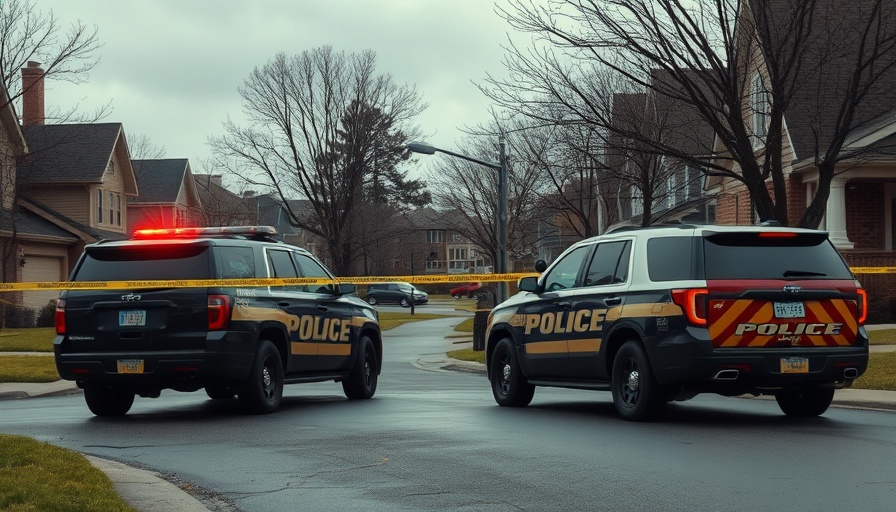 Saskatoon police vehicles at crime scene with yellow tape