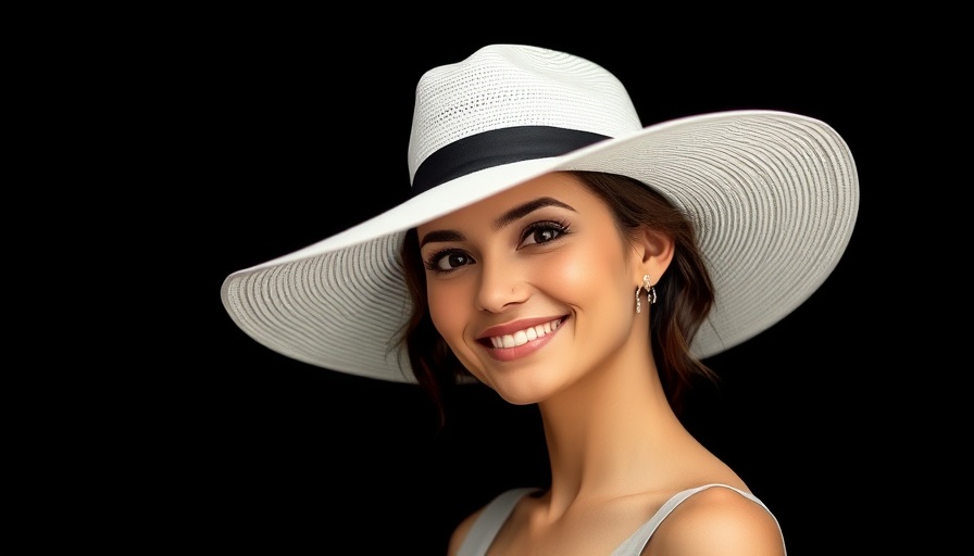 Stylish woman in white hat exemplifies beauty tips.