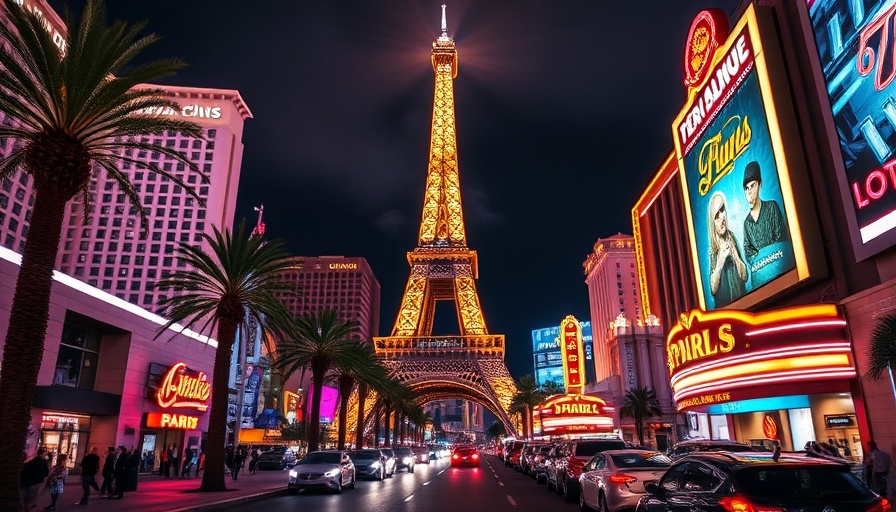 Shantrice Wilkerson story: vibrant Las Vegas Eiffel Tower lit up at night.
