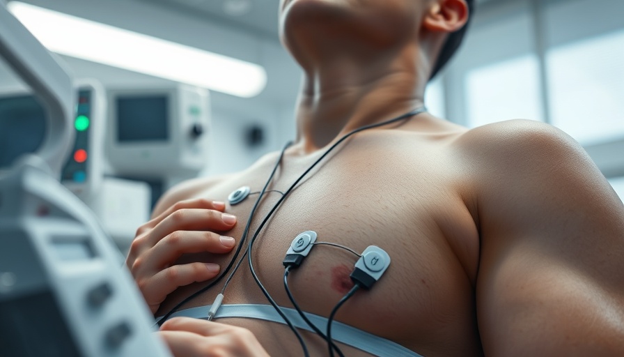 Patient undergoing cardiac test with ECG machine in a hospital.
