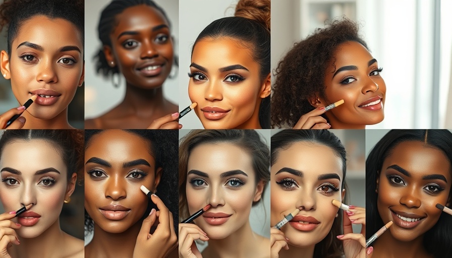 Best contour sticks for cheekbones application collage