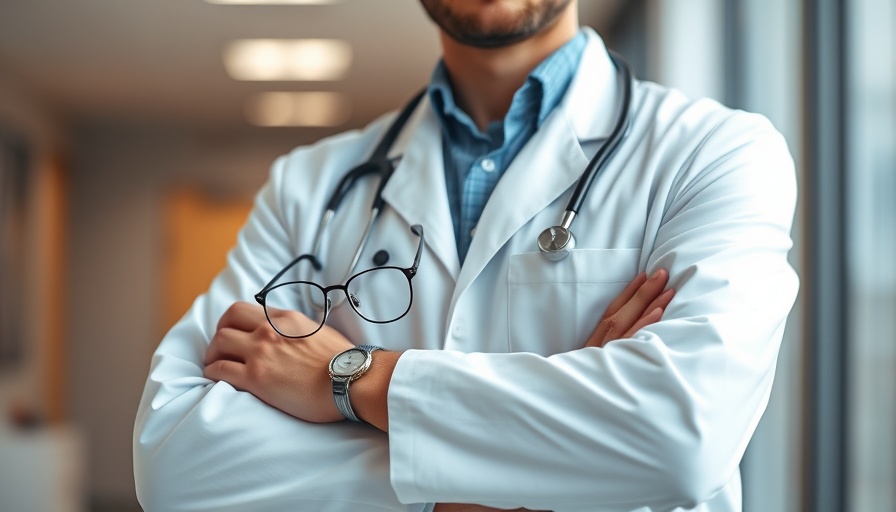 NMC senior residency age policy: Doctor in white coat, confident pose.