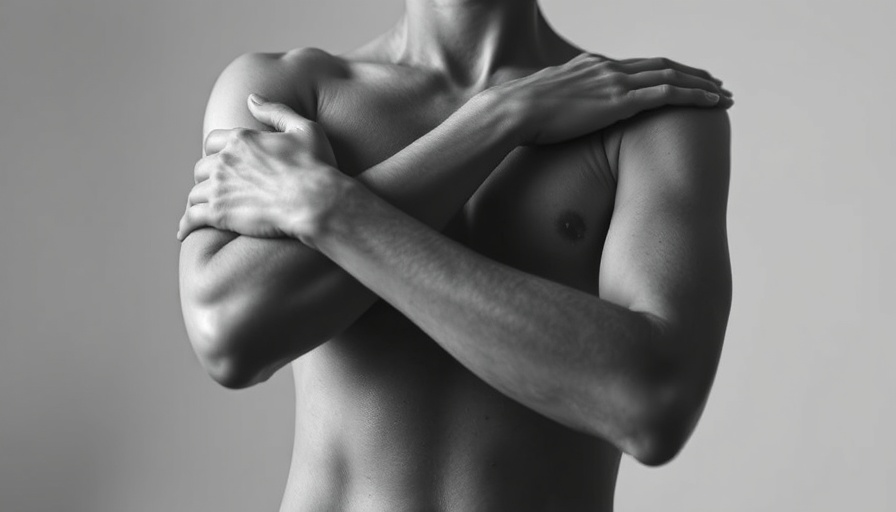 Artistic silhouette with arms crossed in black and white, best nipple covers