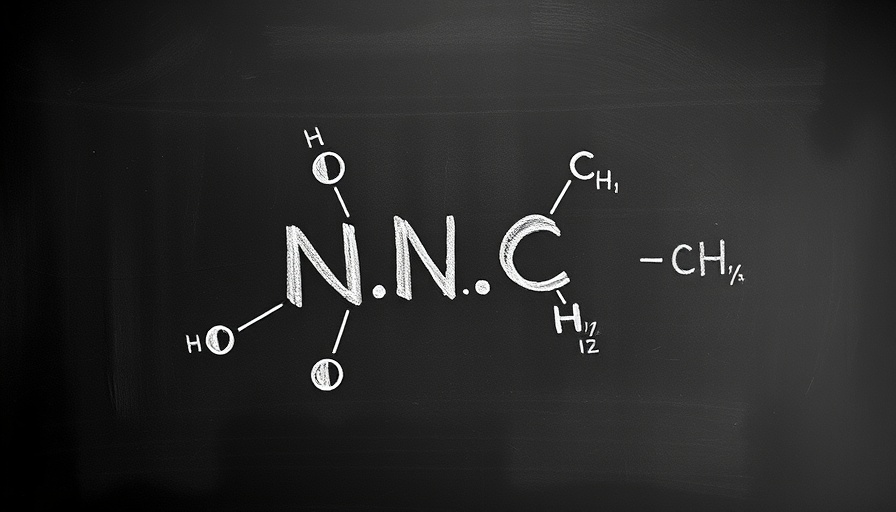 Nicotine molecular structure on blackboard symbolizes nicotine pouch ingestions increase.