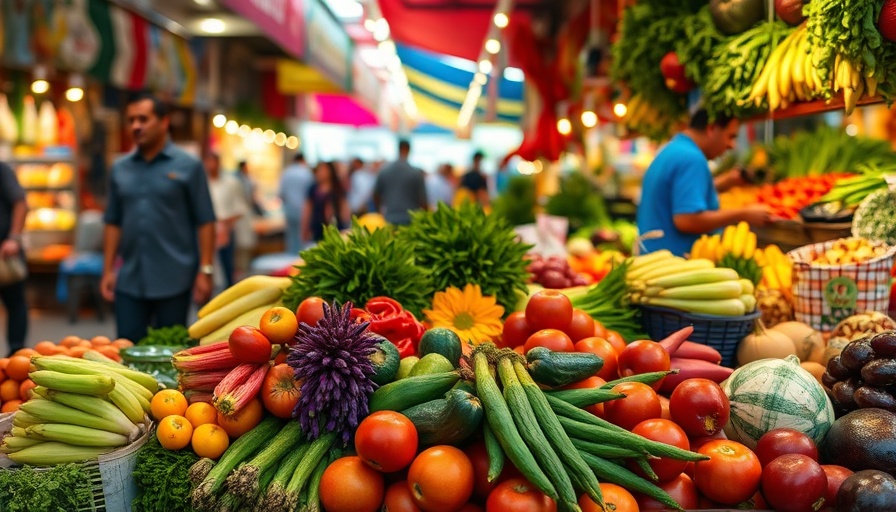 Fresh produce market highlighting fruits and vegetables, Obesity Rates Canada Pandemic.