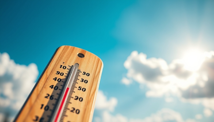 Thermometer showing high temperature under Arizona summer sun.