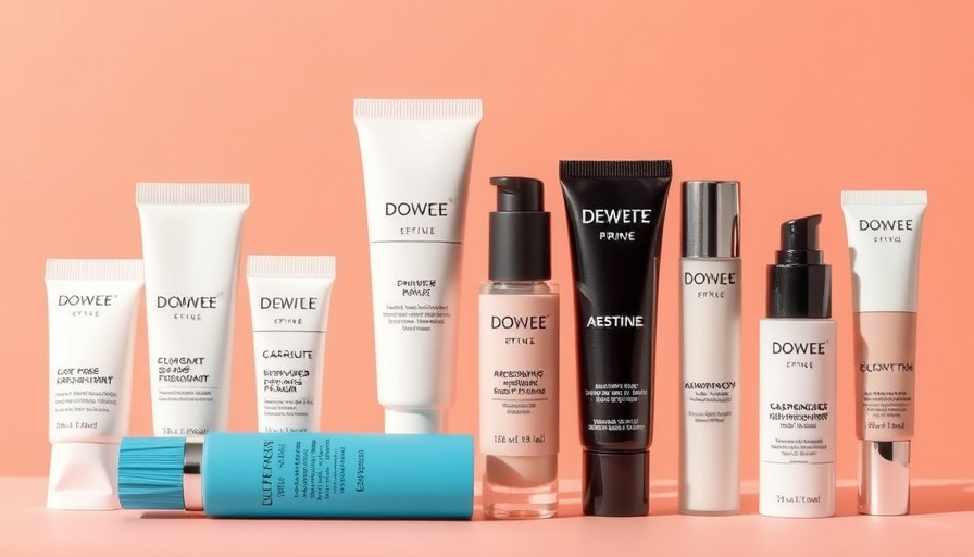 Best primers for oily skin in vibrant packaging on peach background.