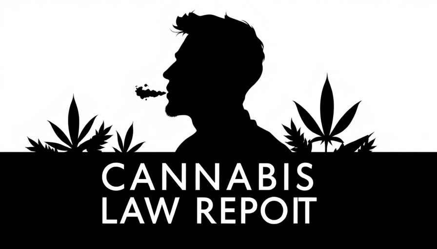 Cannabis legalization logo with silhouette and text.