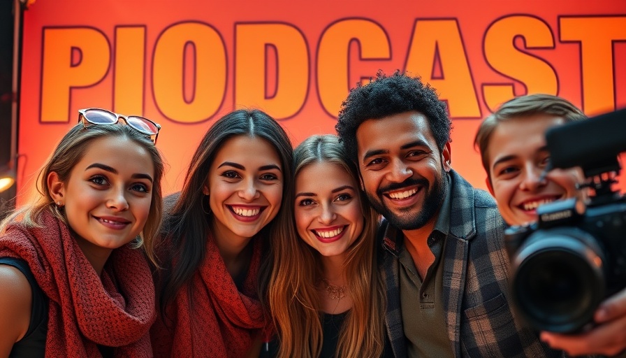 Empowering women in business podcast graphic with smiling hosts.