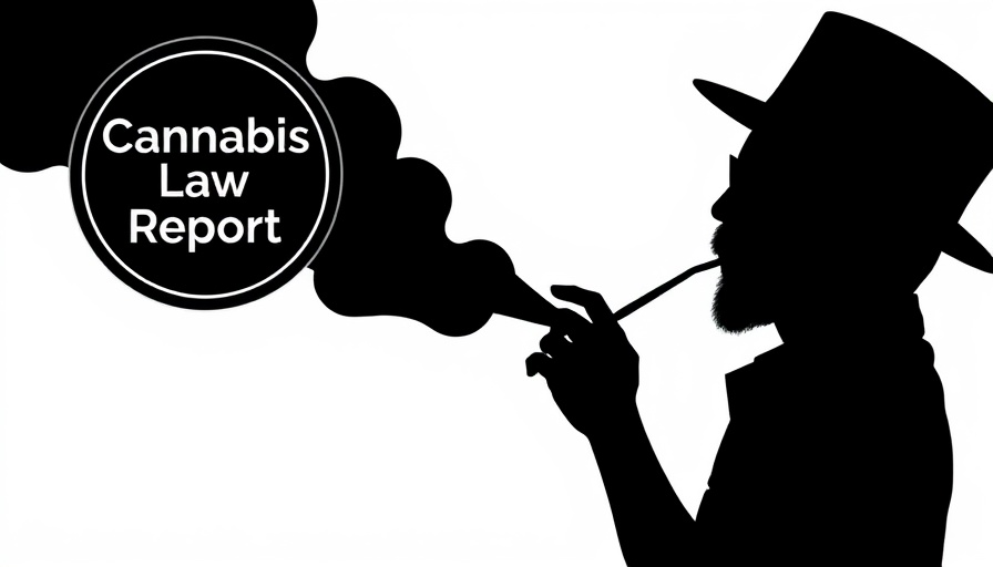 Minimalist cannabis law report logo design.