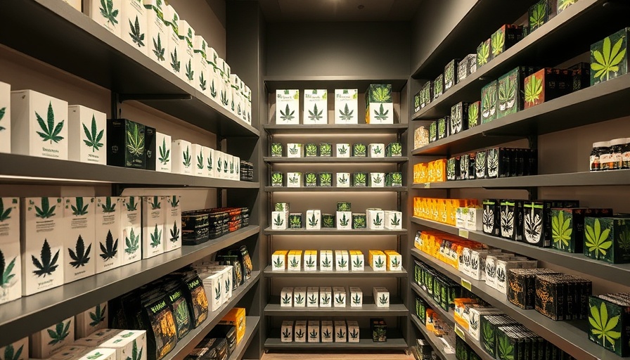 Cannabis products on shelves related to Maryland cannabis THC cap July 2025.