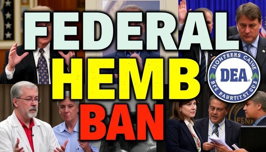 Informative image about federal hemp regulations featuring bold text and people.