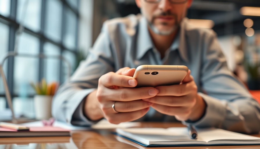 Professional checking revised NEET 2025 schedule on phone.