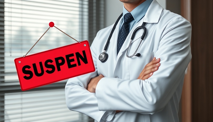 Doctor with stethoscope and suspended sign in office, telemedicine.