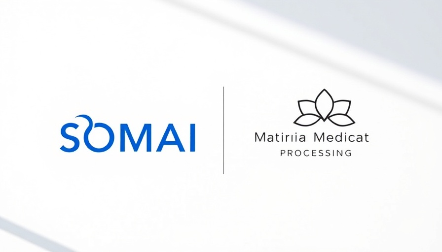 SOMAÍ and Materia Medica Processing logos on white background for Italy launch.