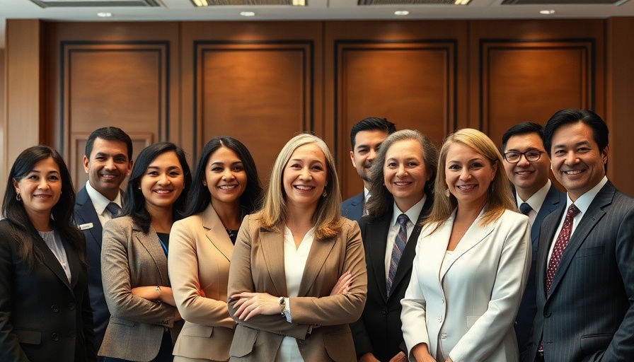 Telemedicine meeting with diverse professionals in a formal setting.