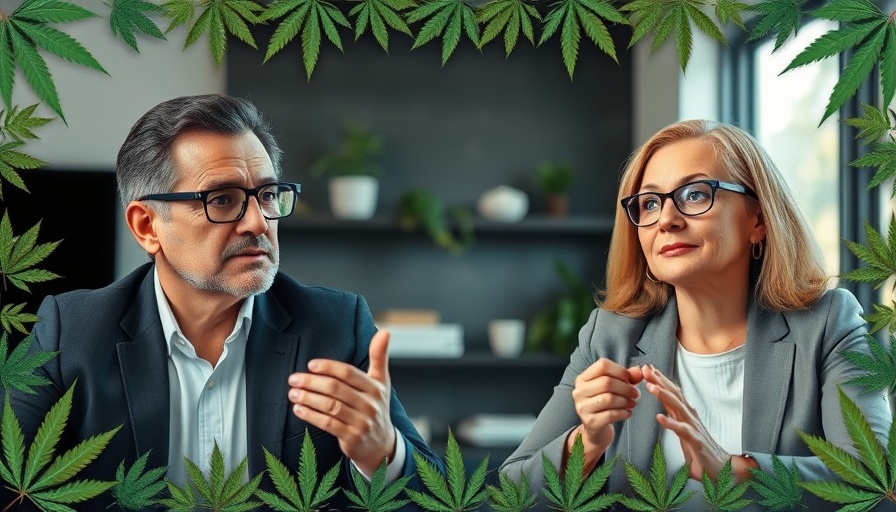 Professionals discuss cannabis industry compliance in a video call.