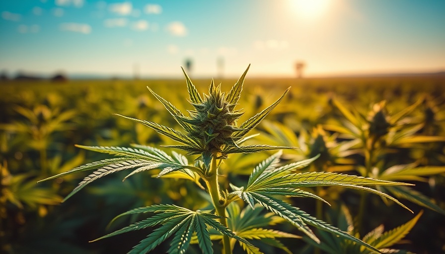 Cannabis plant in summer sunshine, symbolizing sales opportunity