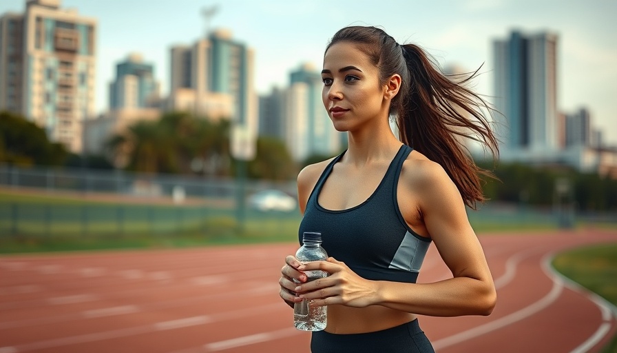 Confident woman running at track for obesity treatment support.