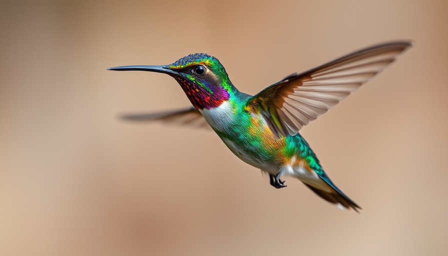 Colorful hummingbird flying in Phoenix Valley