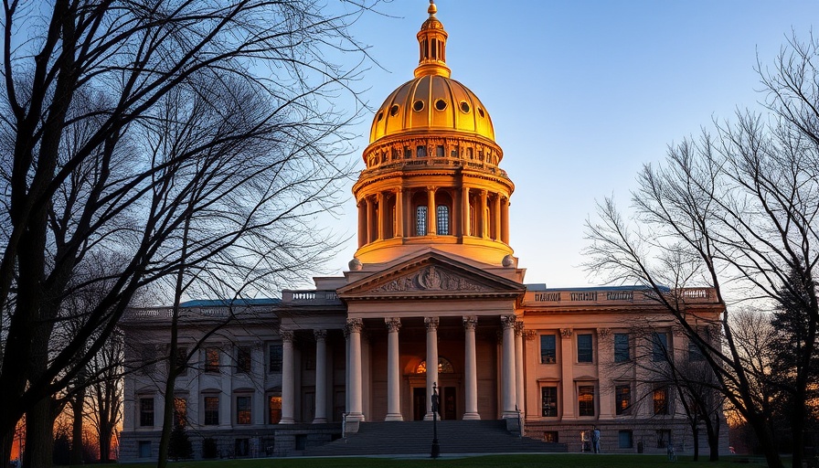 New Jersey State Capitol at dusk during THC spike investigation.