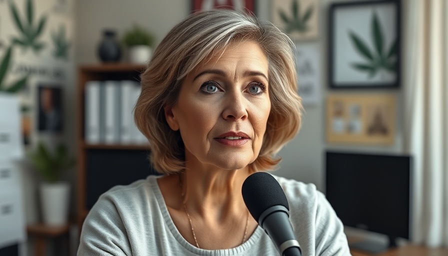 Woman discussing Cannabis Industry Compliance in a home office setting.