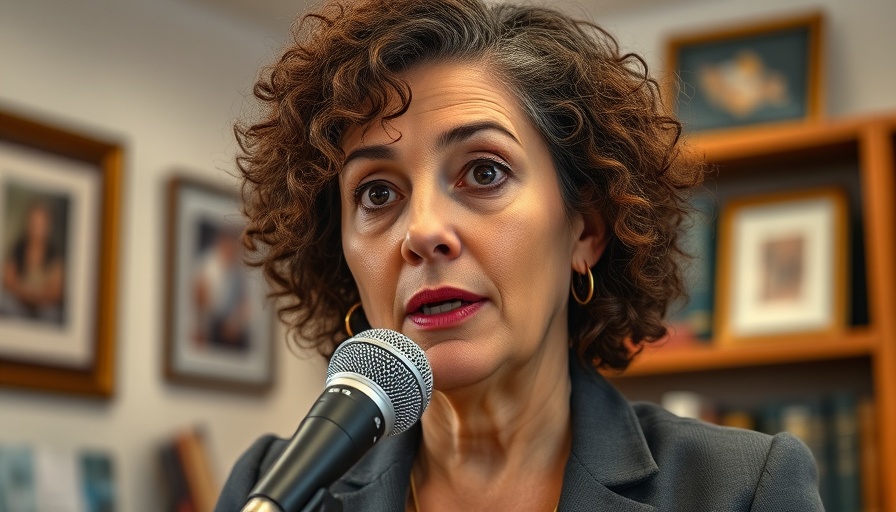 Woman discussing cannabis industry compliance issues in an office.