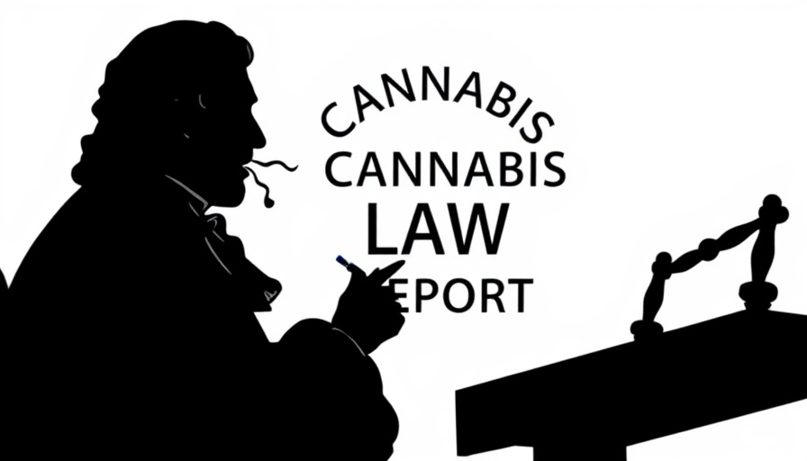 Cannabis Law Report logo, monochrome judge silhouette