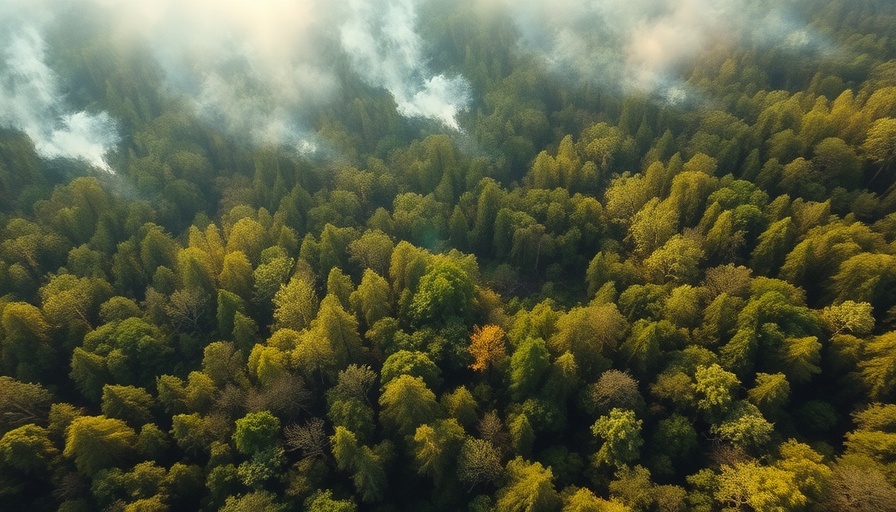 Aerial view highlighting fire management in Prince Albert National Park.