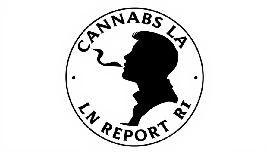 Monochrome Cannabis Law Report logo with smoking silhouette