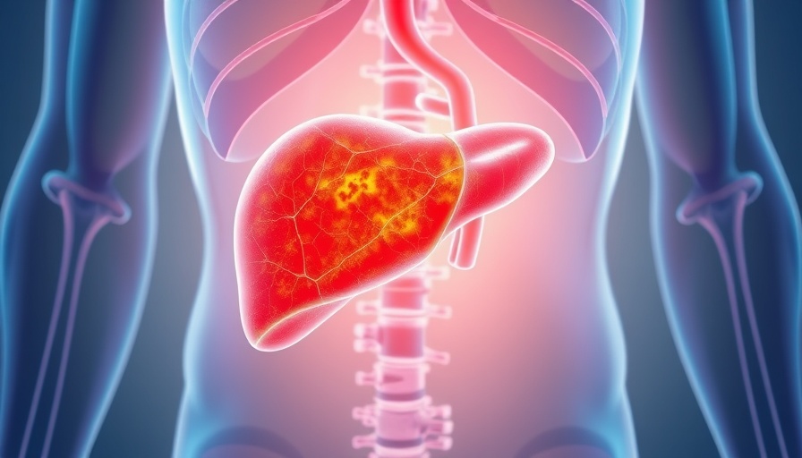 Digital illustration highlighting first-line treatment for advanced hepatocellular carcinoma.