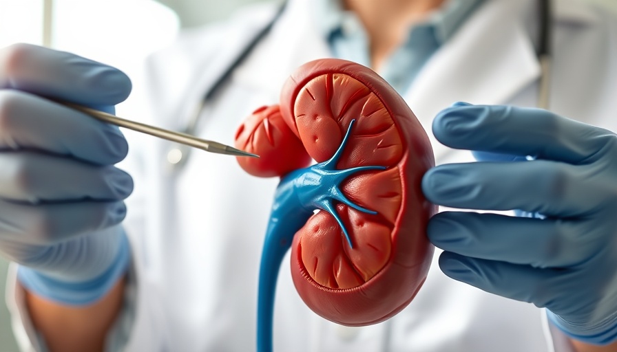 Kidney model examination related to ostomy-related AKI.