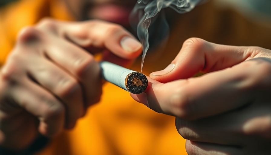 Hands breaking cigarette, symbolizing quit smoking tobacco.