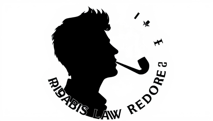 Cannabis Law Report logo silhouette with smoking figure.