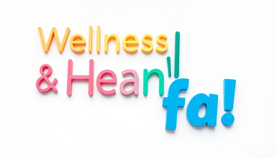 Abstract wellness art featuring vibrant 'fa!' typography.