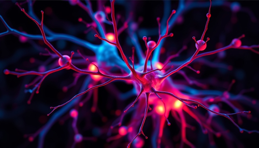 Microscopic view of brain neurons illustrating FTL1 inhibition.