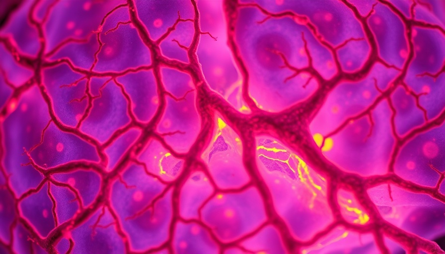 Microscopic brain tissue showing HAPLN2 aggregation.