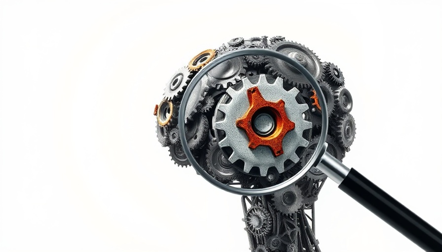 Conceptual illustration of cognitive impairment in aging with rusty gears.