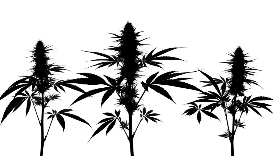 Silhouette of Cannabis Ruderalis hybrids with distinct growth patterns.