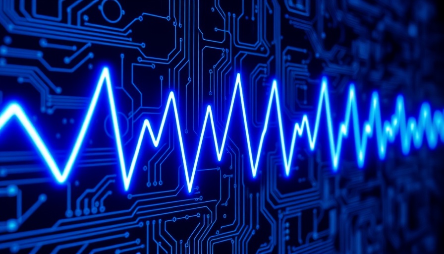 Digital heartbeat graph on blue circuit background, Raising Potassium Cuts Arrhythmias.