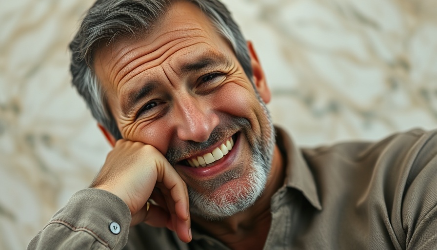 Middle-aged man smiling, balancing cholesterol without medication