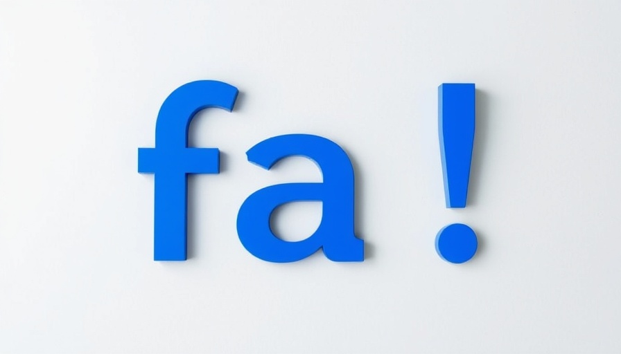 Minimalist graphic with 'fa!' text on gray background