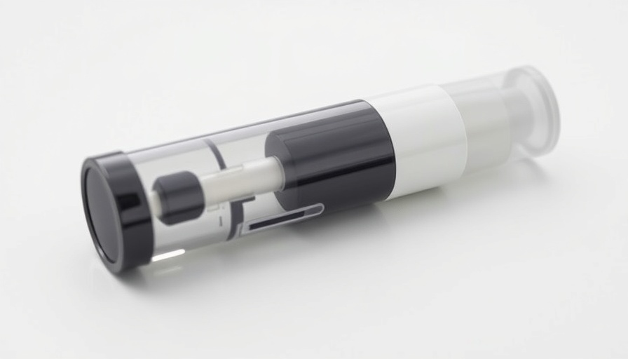 CE-Certified Medical Cannabis Inhaler device on a white background.