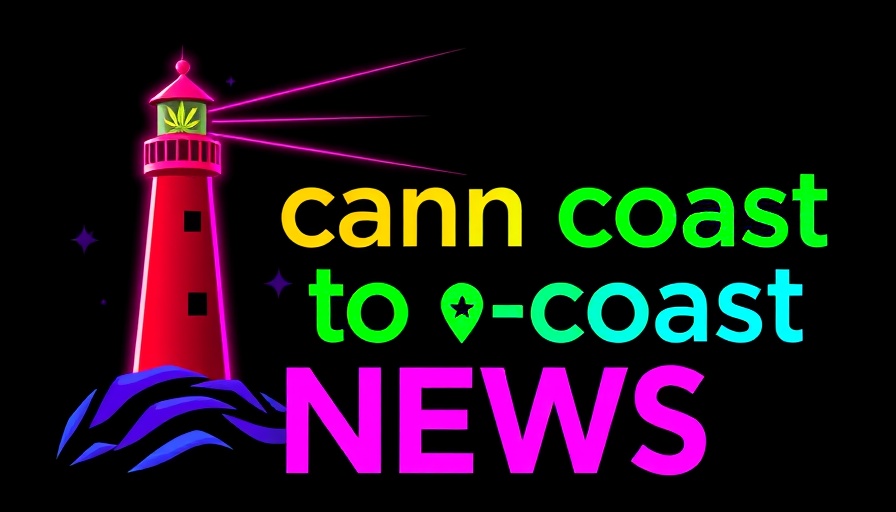 Steven Thompkins Resignation news logo with lighthouse and cannabis theme