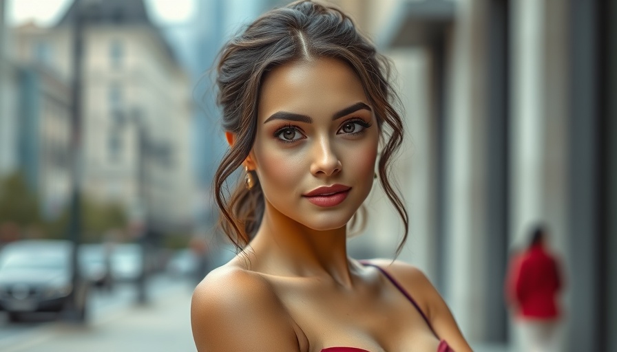 Elegant young woman posing confidently, beauty tips showcase