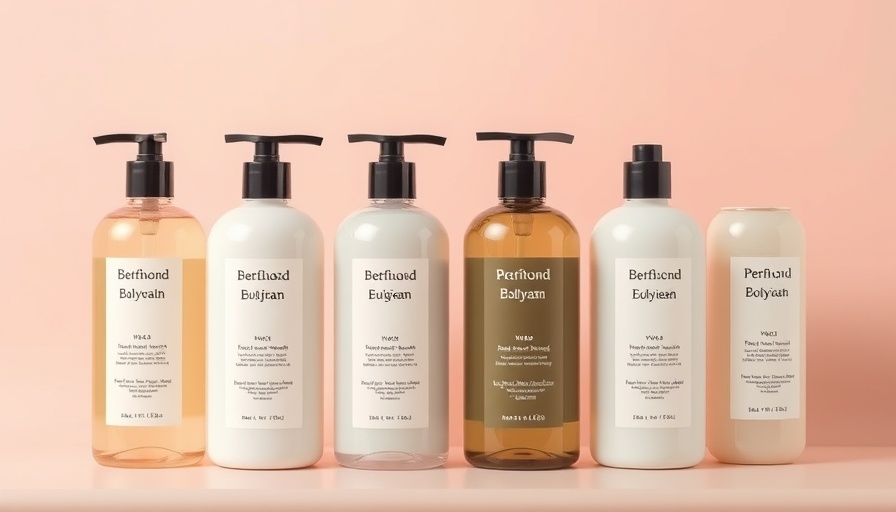 Collection of best moisturizing body washes on pastel background.